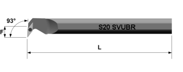 Bohrstange Stahl S40V SVUBL16 links für VB..1604